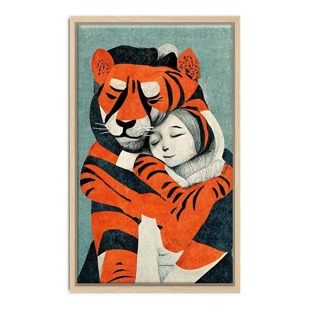 My Tiger And Me Canvas Print My Tiger And Me Canvas Print wall art product Treechild