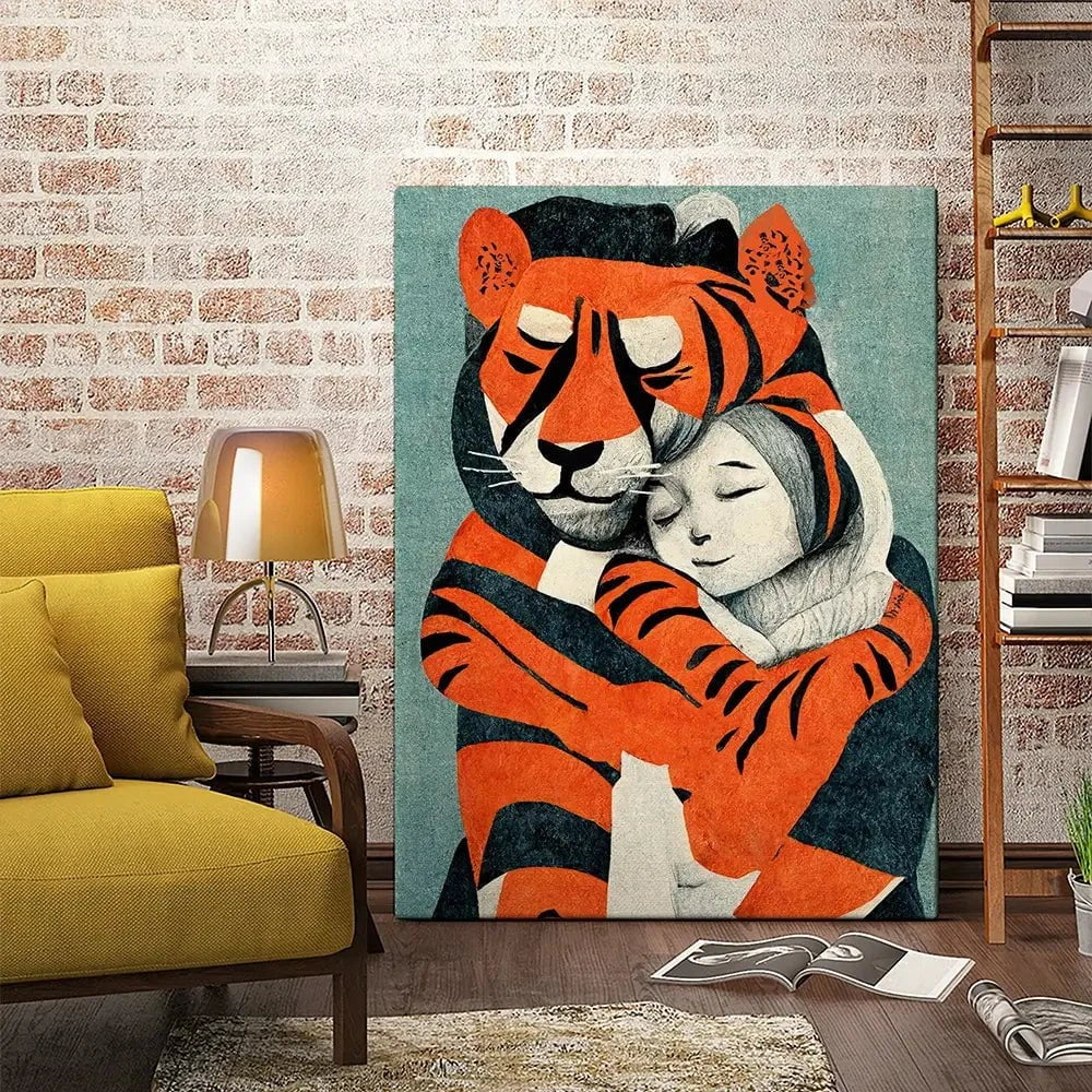 My Tiger And Me Canvas Print My Tiger And Me Canvas Print wall art product Treechild