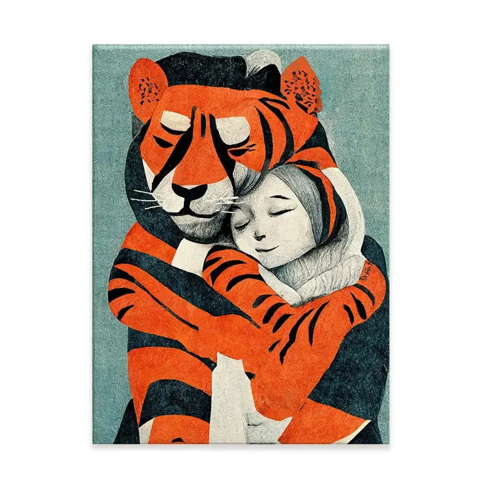 My Tiger And Me Canvas Print My Tiger And Me Canvas Print wall art product Treechild