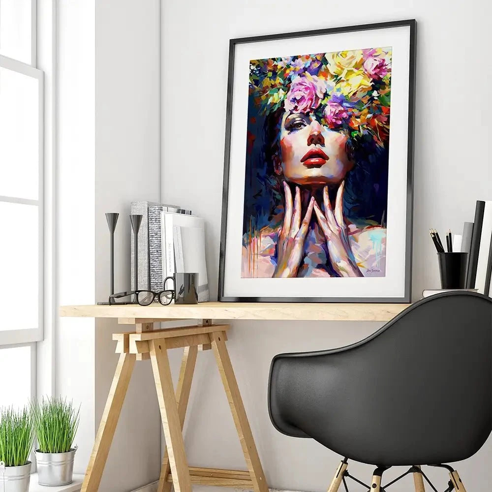 Mystery In Bloom Framed Art Print Mystery In Bloom Framed Art Print wall art product Leon Devenice