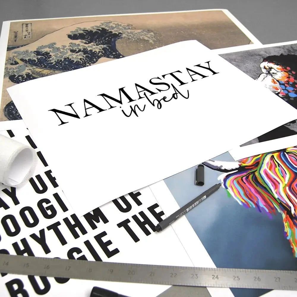 Namastay In Bed Art Print Namastay In Bed Art Print wall art product K Lyon