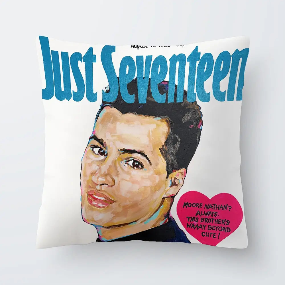 Nathan Moore Just Seventeen Cushion Nathan Moore Just Seventeen Cushion wall art product Juliet Stockton