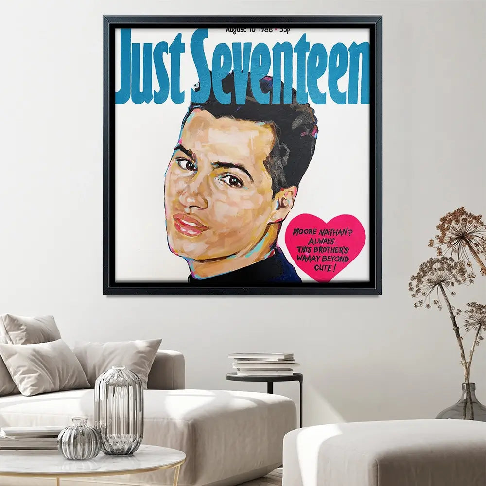 Nathan Moore Just Seventeen Square Canvas Print Nathan Moore Just Seventeen Square Canvas Print wall art product Juliet Stockton