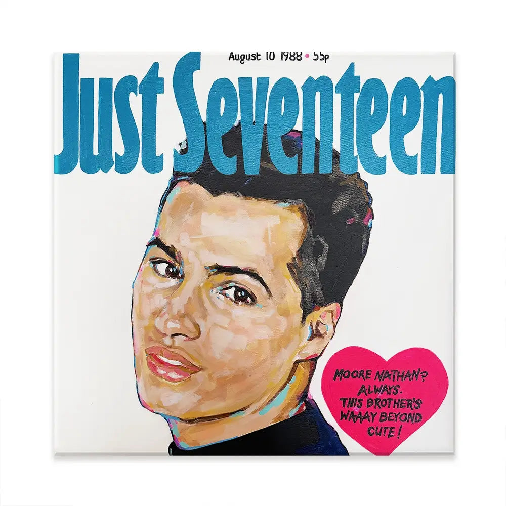 Nathan Moore Just Seventeen Square Canvas Print Nathan Moore Just Seventeen Square Canvas Print wall art product Juliet Stockton