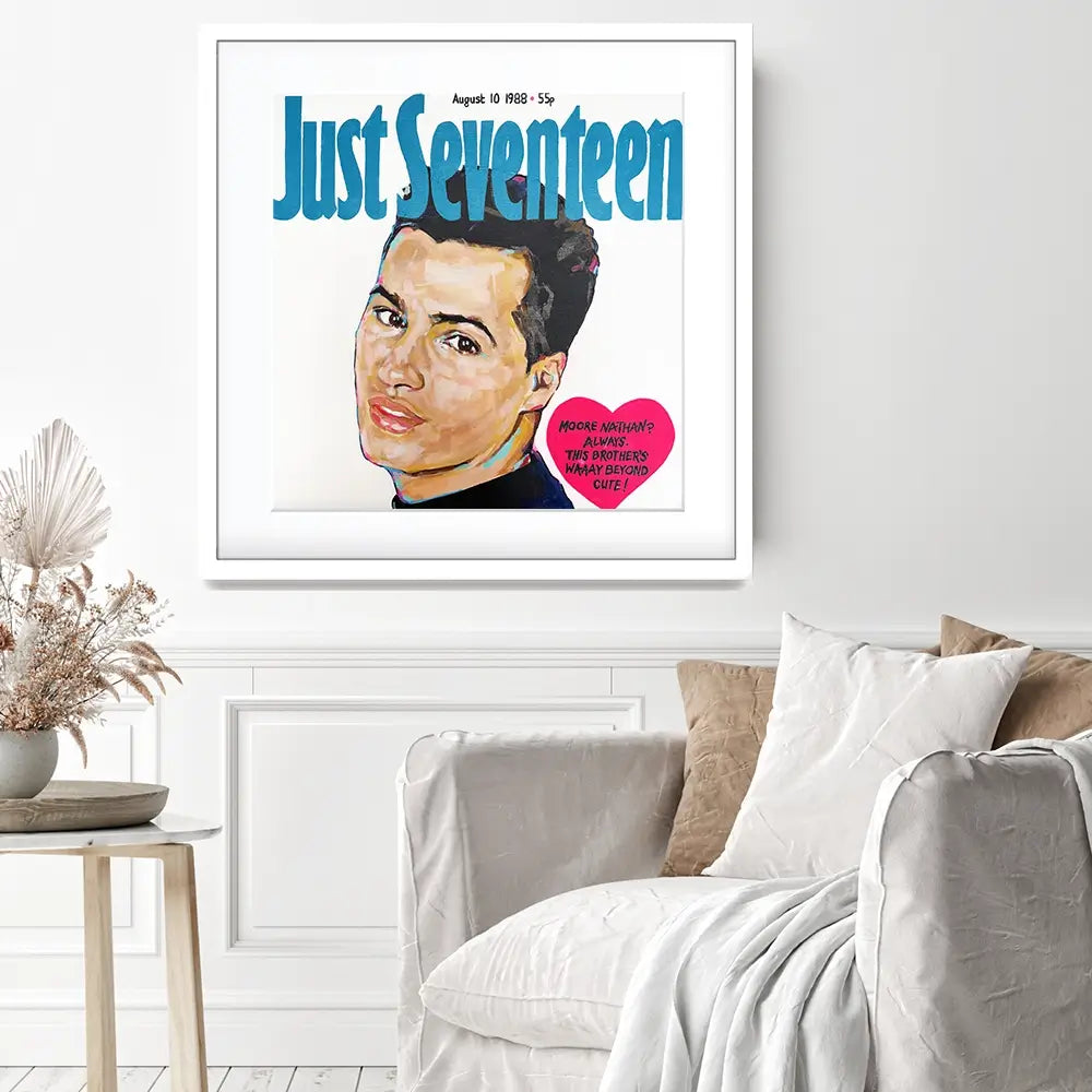 Nathan Moore Just Seventeen Square Framed Art Print Nathan Moore Just Seventeen Square Framed Art Print wall art product Juliet Stockton