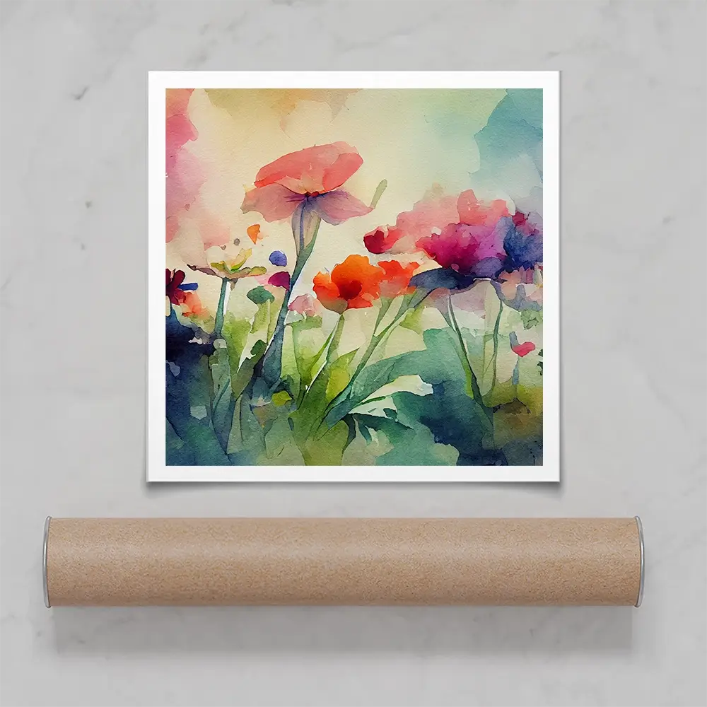 Nature In Watercolour Square Art Print Nature In Watercolour Square Art Print wall art product artisticanarchy / Shutterstock