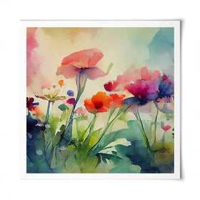 Nature In Watercolour Square Art Print Nature In Watercolour Square Art Print wall art product artisticanarchy / Shutterstock