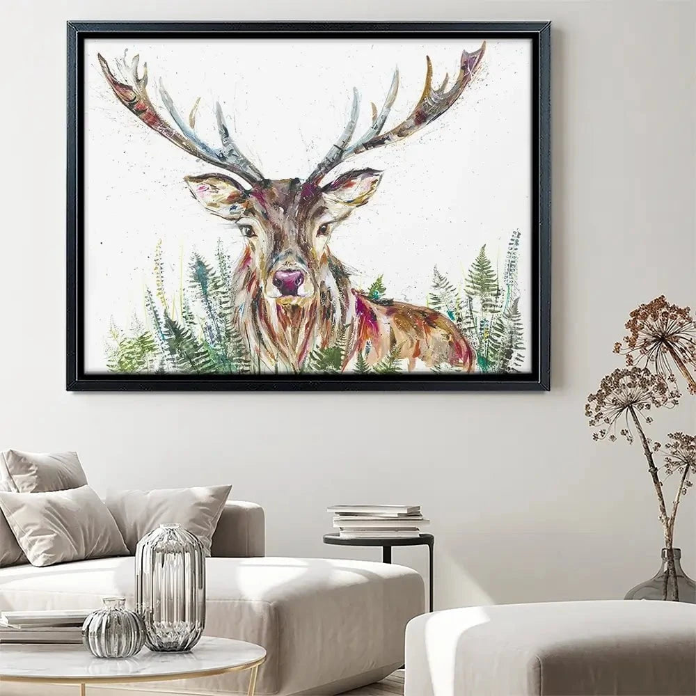 Nature Stag Canvas Print Nature Stag Canvas Print wall art product Nicola Jane Rowles