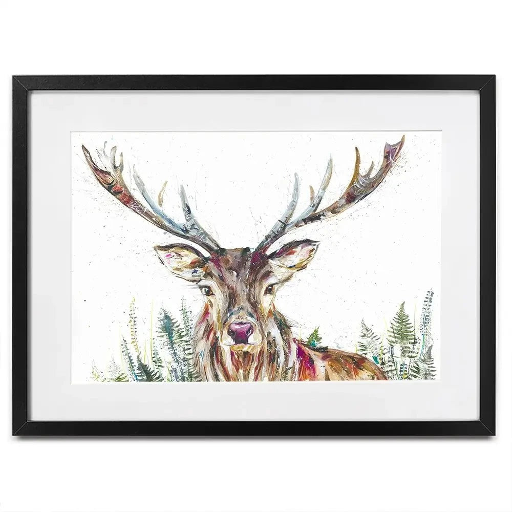 Nature Stag Framed Art Print Nature Stag Framed Art Print wall art product Nicola Jane Rowles