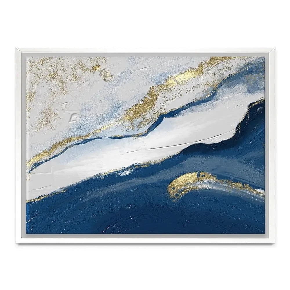 Navy And White Canvas Print Navy And White Canvas Print wall art product Muzi pear studio / Shutterstock