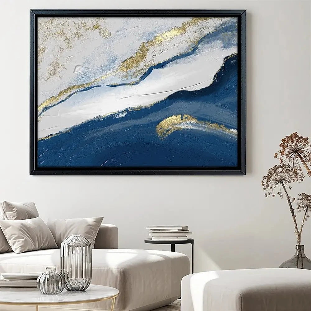 Navy And White Canvas Print Navy And White Canvas Print wall art product Muzi pear studio / Shutterstock