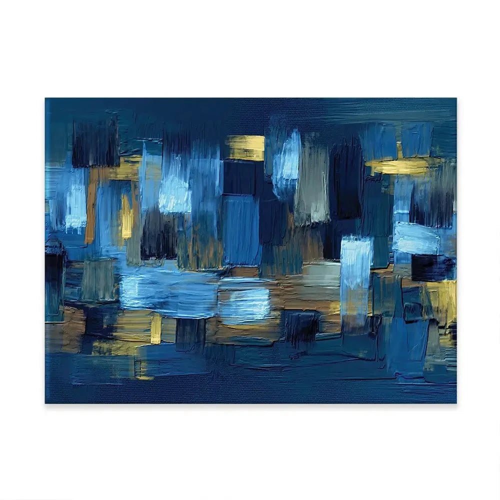 Navy Brush Strokes Canvas Print Navy Brush Strokes Canvas Print | Navy Canvas Art Print | Navy Canvas wall art product artGALINI at pm.me / Shutterstock