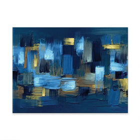 Navy Brush Strokes Canvas Print Navy Brush Strokes Canvas Print | Navy Canvas Art Print | Navy Canvas wall art product artGALINI at pm.me / Shutterstock