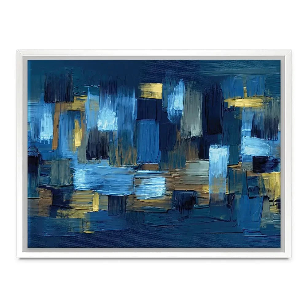 Navy Brush Strokes Canvas Print Navy Brush Strokes Canvas Print | Navy Canvas Art Print | Navy Canvas wall art product artGALINI at pm.me / Shutterstock