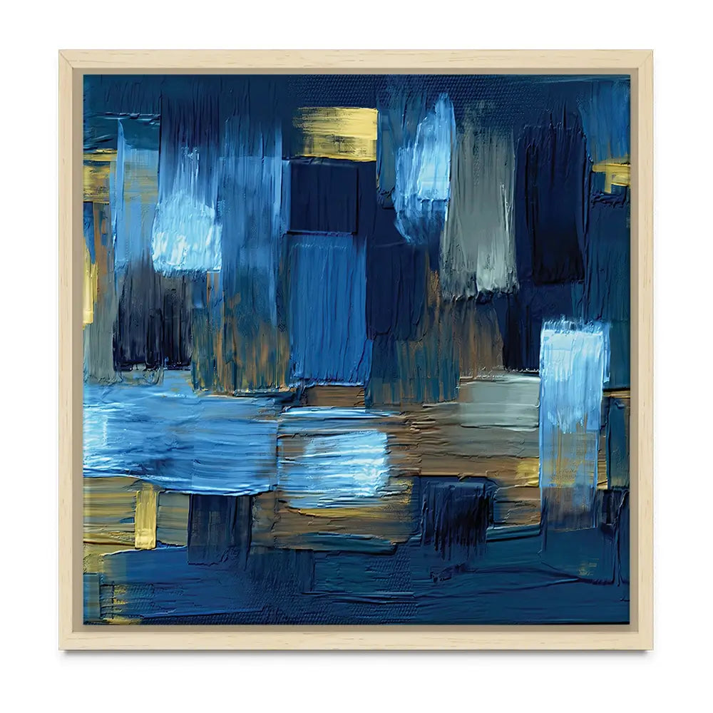 Navy Brush Strokes Oversized Canvas Print Navy Brush Strokes Oversized Canvas Print wall art product Art Print Shop