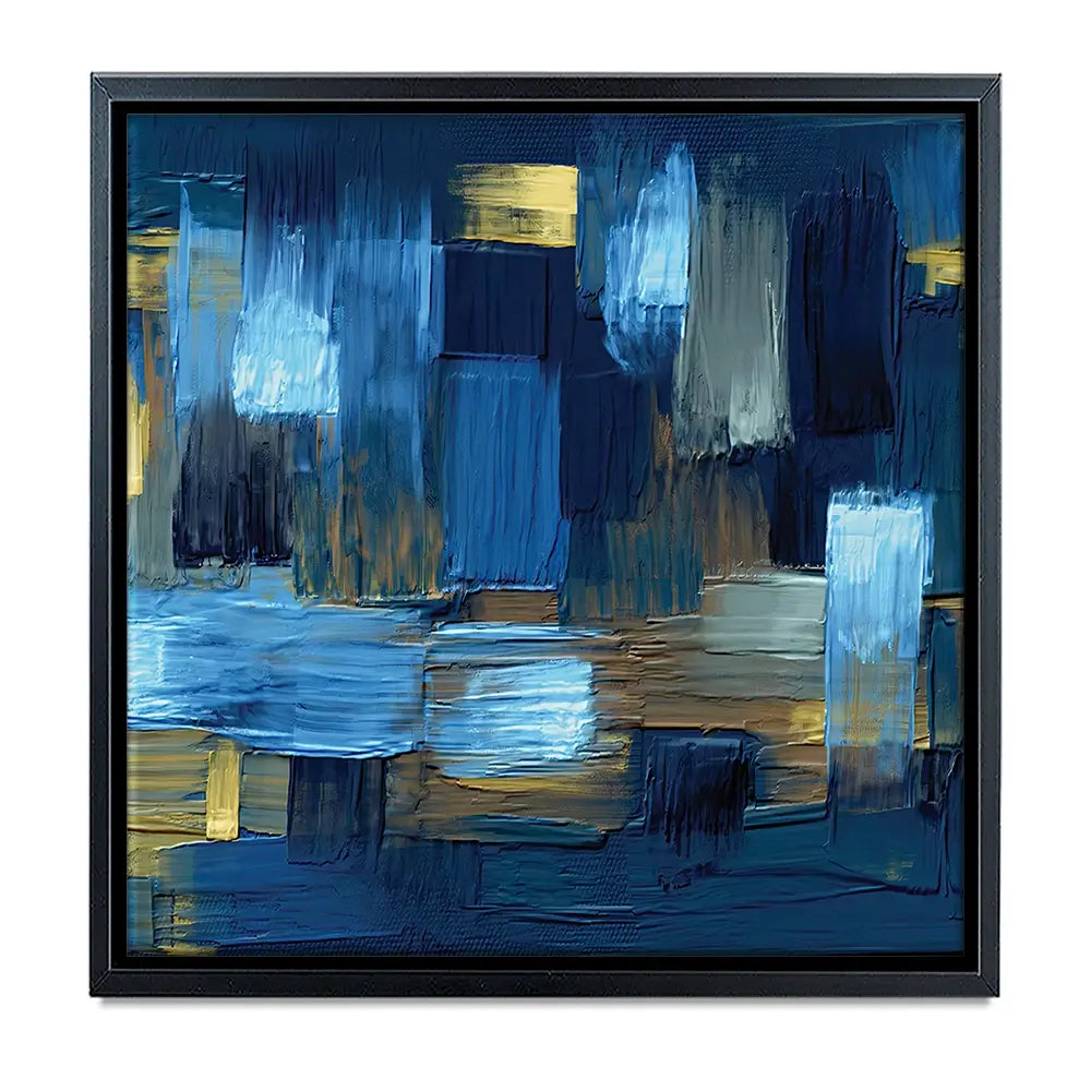 Navy Brush Strokes Oversized Canvas Print Navy Brush Strokes Oversized Canvas Print wall art product Art Print Shop