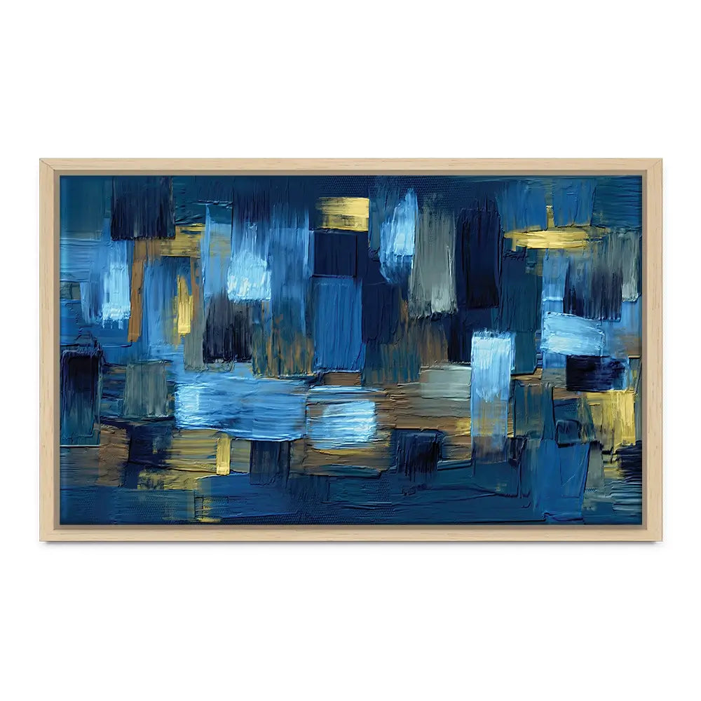 Navy Brush Strokes Oversized Canvas Print Navy Brush Strokes Oversized Canvas Print wall art product Art Print Shop