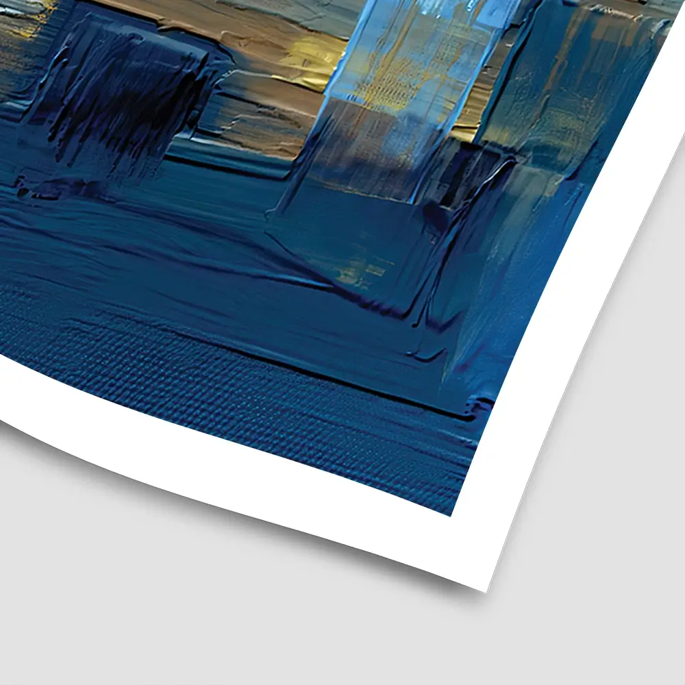 Navy Brush Strokes Square Art Print Navy Brush Strokes Square Art Print wall art product artGALINI at pm.me / Shutterstock