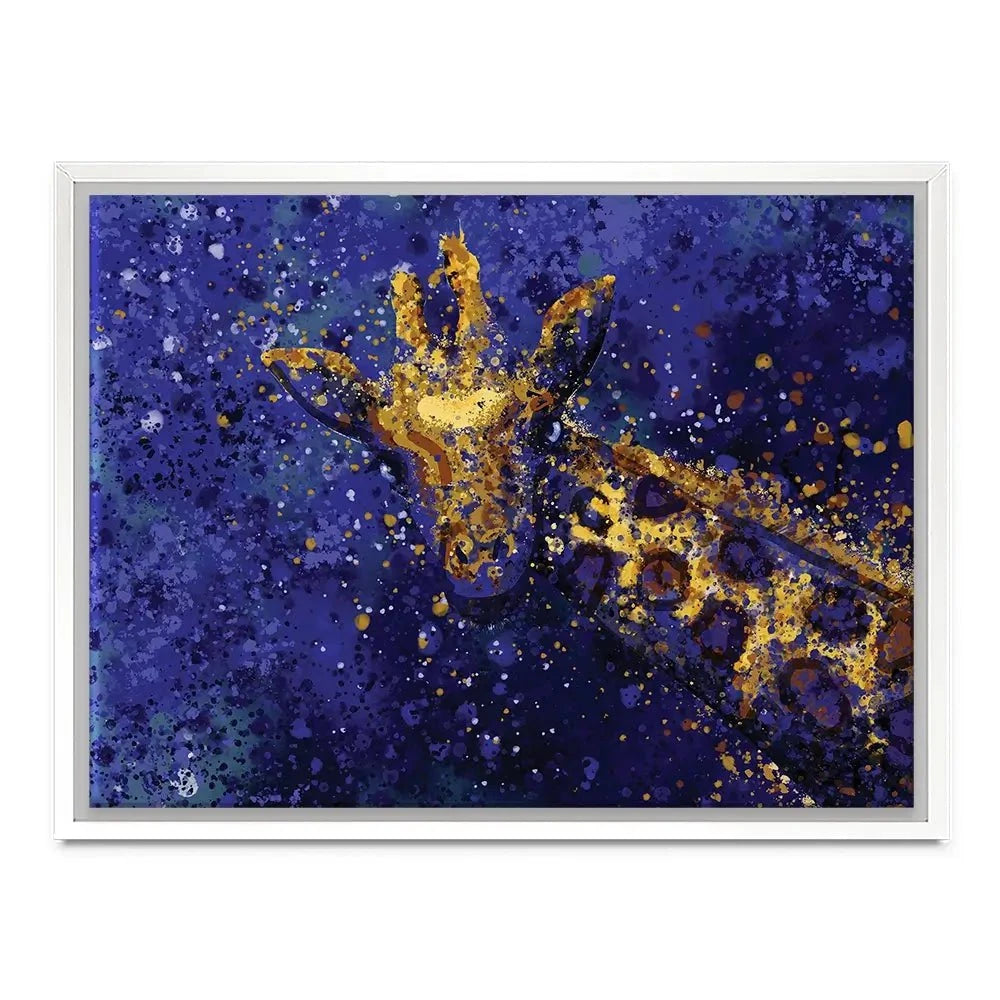 Navy Giraffe Splash Canvas Print Navy Giraffe Splash Canvas Print wall art product D Mosconi