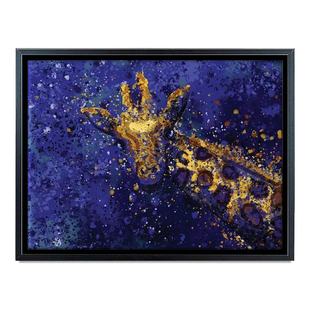Navy Giraffe Splash Canvas Print Navy Giraffe Splash Canvas Print wall art product D Mosconi