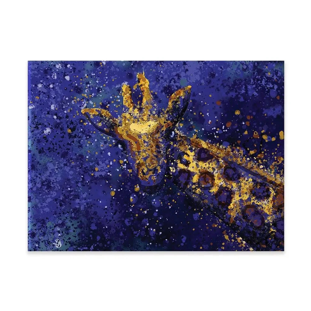 Navy Giraffe Splash Canvas Print Navy Giraffe Splash Canvas Print wall art product D Mosconi