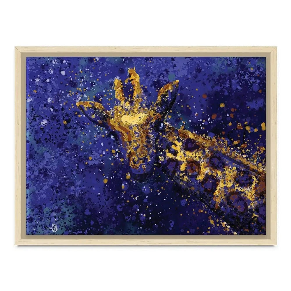 Navy Giraffe Splash Canvas Print Navy Giraffe Splash Canvas Print wall art product D Mosconi