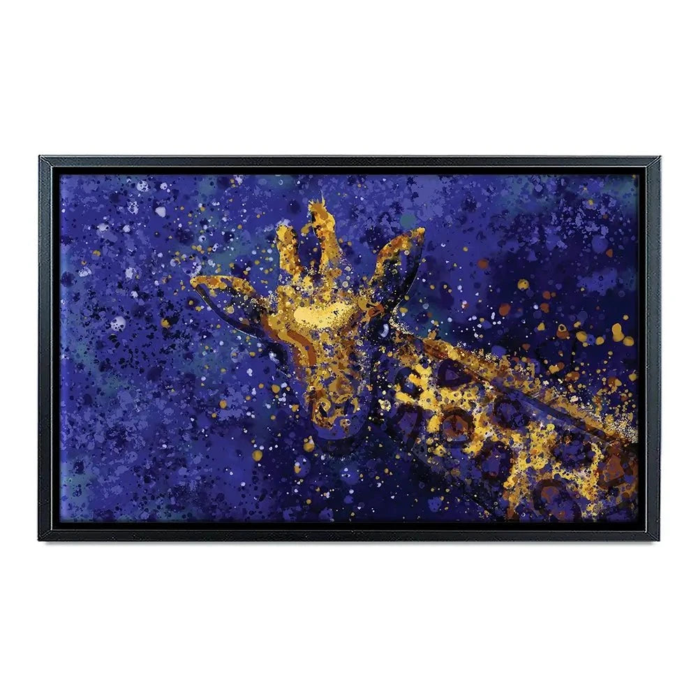 Navy Giraffe Splash Canvas Print Navy Giraffe Splash Canvas Print wall art product D Mosconi