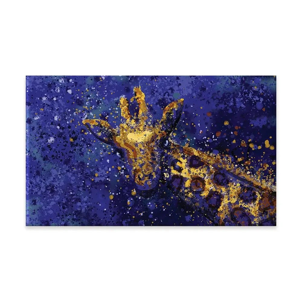 Navy Giraffe Splash Canvas Print Navy Giraffe Splash Canvas Print wall art product D Mosconi