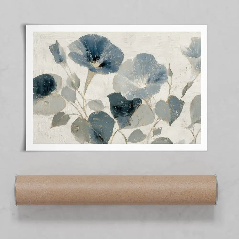 Navy Glory Vine Art Print Navy Glory Vine Art Print wall art product Chromatic Storm Studio