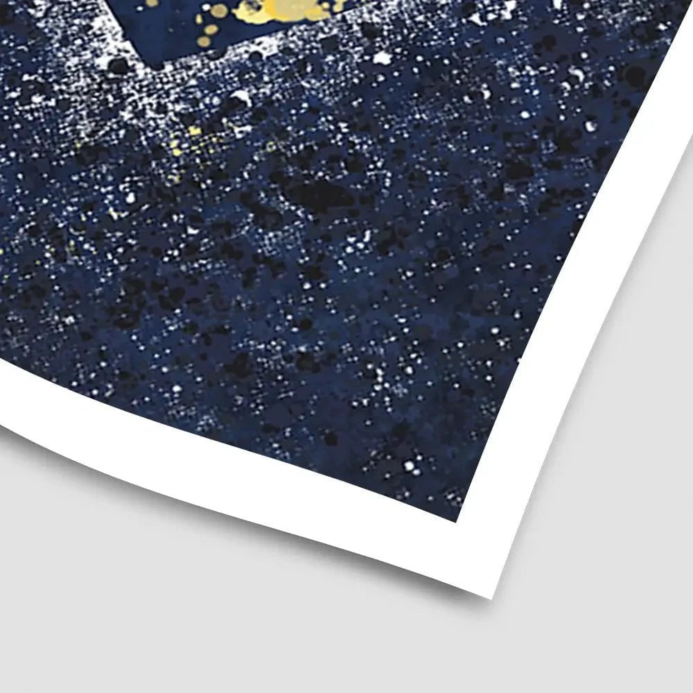 Navy Hearts Splatter Art Print Navy Hearts Splatter Art Print wall art product J Tonges