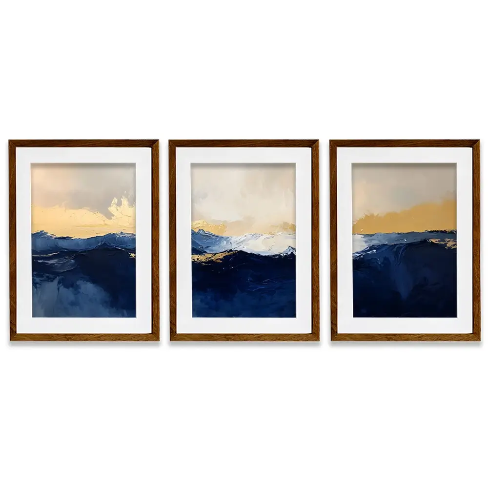 Navy Journey Framed Art Print Trio Navy Journey Framed Art Print Trio wall art product IAmHomeStudio