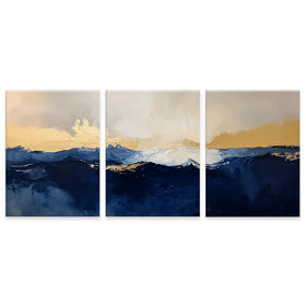 Navy Journey Trio Canvas Print Navy Journey Trio Canvas Print wall art product IAmHomeStudio