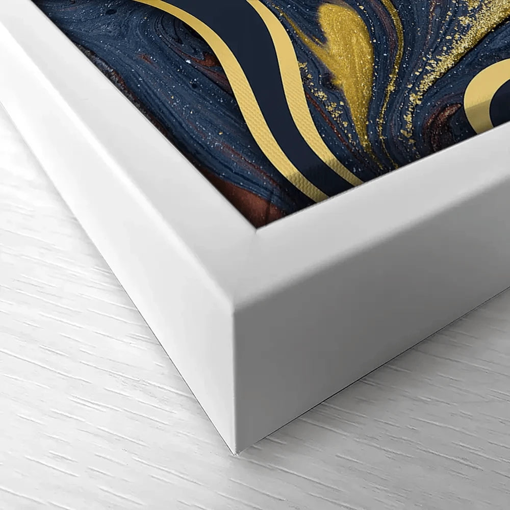 Navy Marble Canvas Print Navy Marble Canvas Print wall art product Ana Babii / Shutterstock