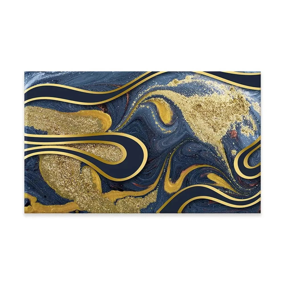 Navy Marble Canvas Print Navy Marble Canvas Print wall art product Ana Babii / Shutterstock