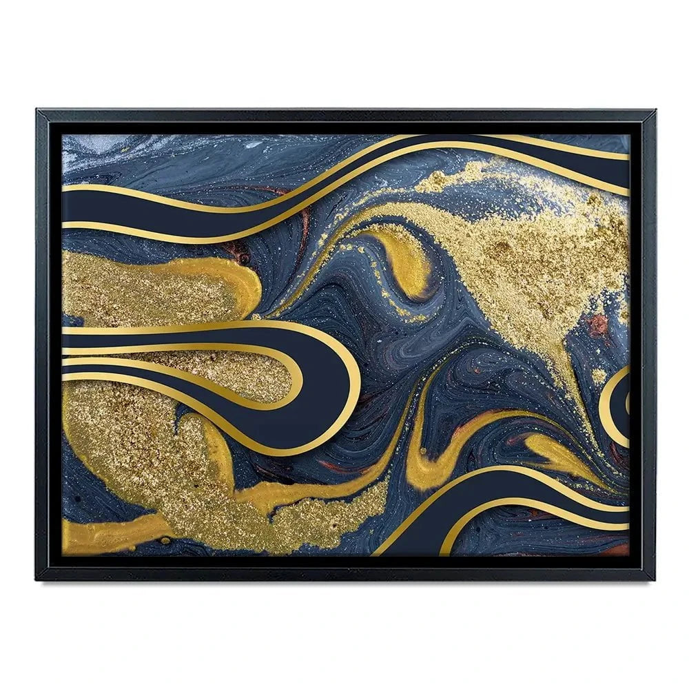 Navy Marble Canvas Print Navy Marble Canvas Print wall art product Ana Babii / Shutterstock