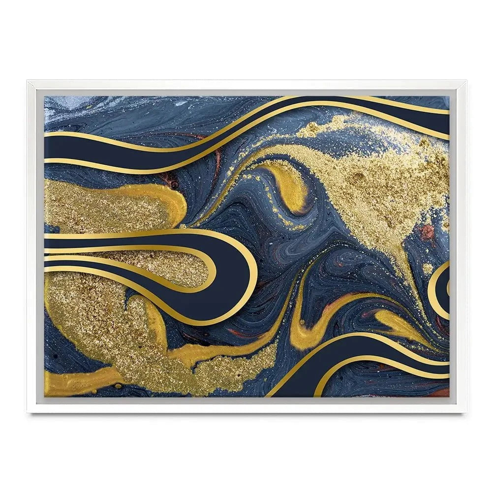 Navy Marble Canvas Print Navy Marble Canvas Print wall art product Ana Babii / Shutterstock