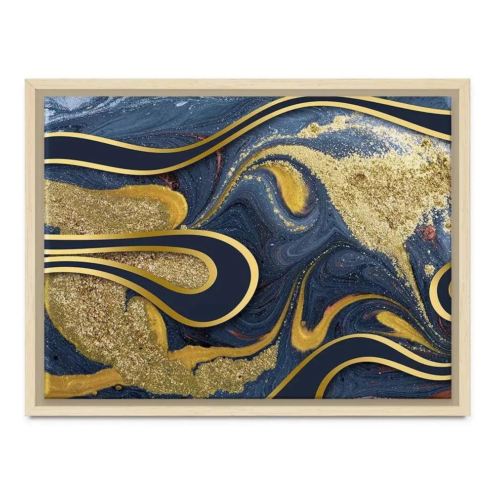 Navy Marble Canvas Print Navy Marble Canvas Print wall art product Ana Babii / Shutterstock