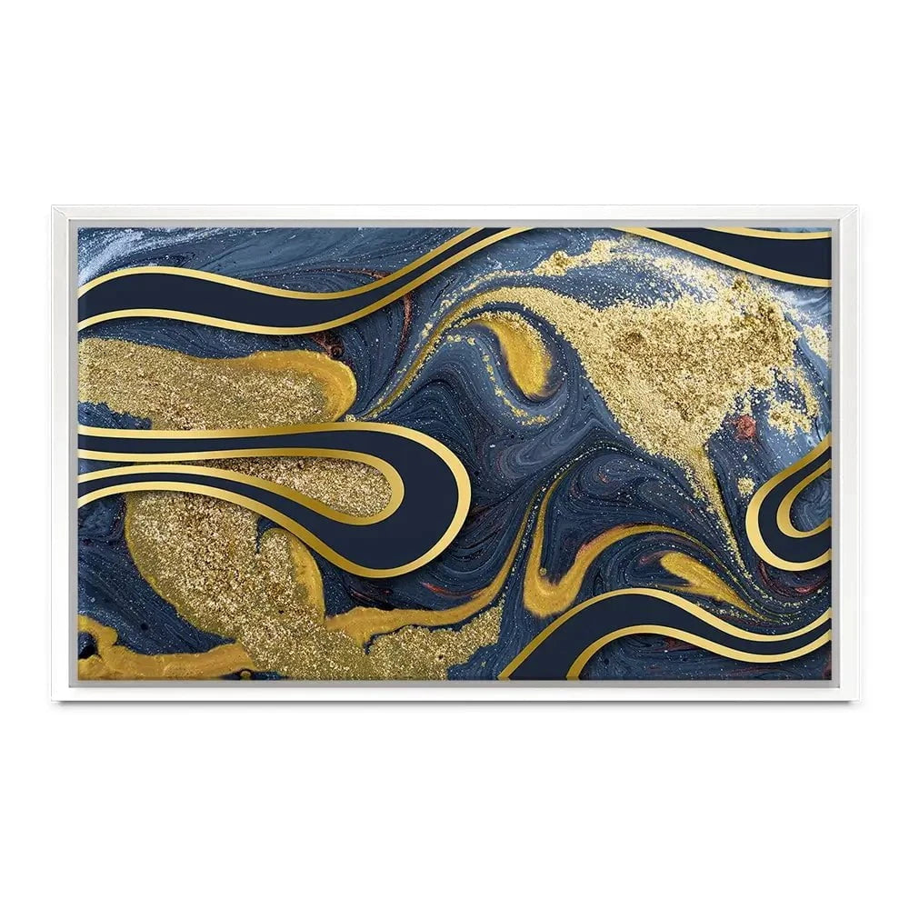 Navy Marble Canvas Print Navy Marble Canvas Print wall art product Ana Babii / Shutterstock