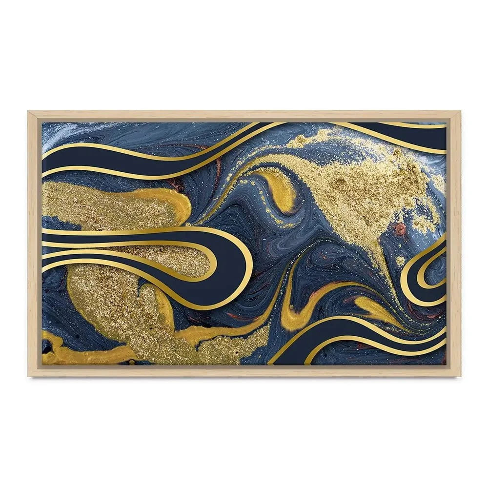 Navy Marble Canvas Print Navy Marble Canvas Print wall art product Ana Babii / Shutterstock