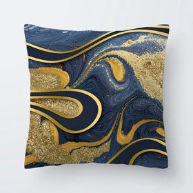 Navy Marble Cushion Navy Marble Cushion wall art product Art Print Shop