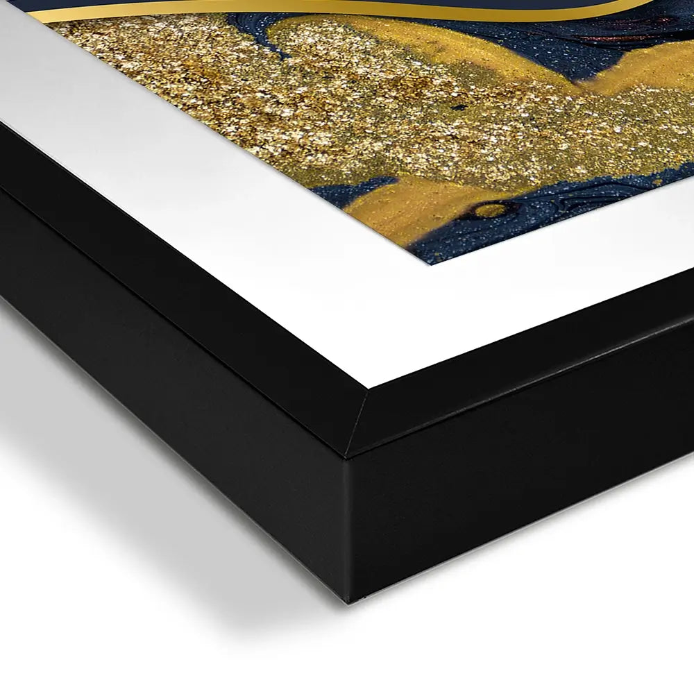 Navy Marble Square Framed Art Print Navy Marble Square Framed Art Print wall art product Art Print Shop