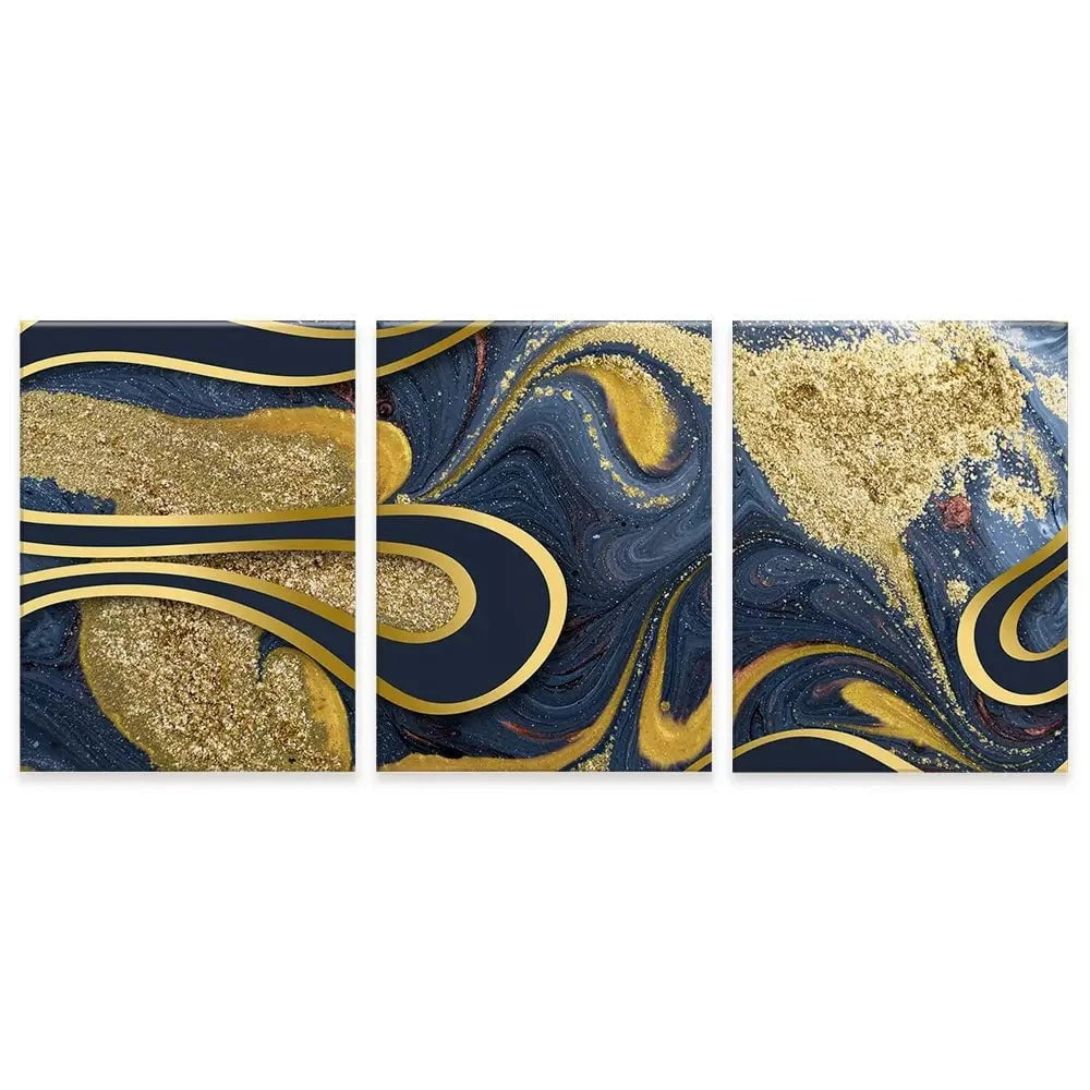 Navy Marble Trio Canvas Print Navy Marble Trio Canvas Print wall art product Ana Babii / Shutterstock