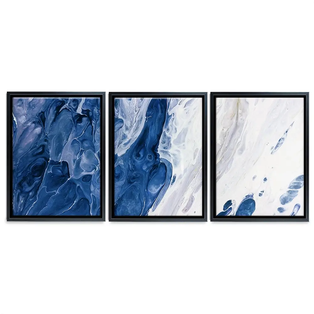 Navy White Mix Trio Canvas Print Navy White Mix Trio Canvas Print wall art product Ksenia Zu / Shutterstock