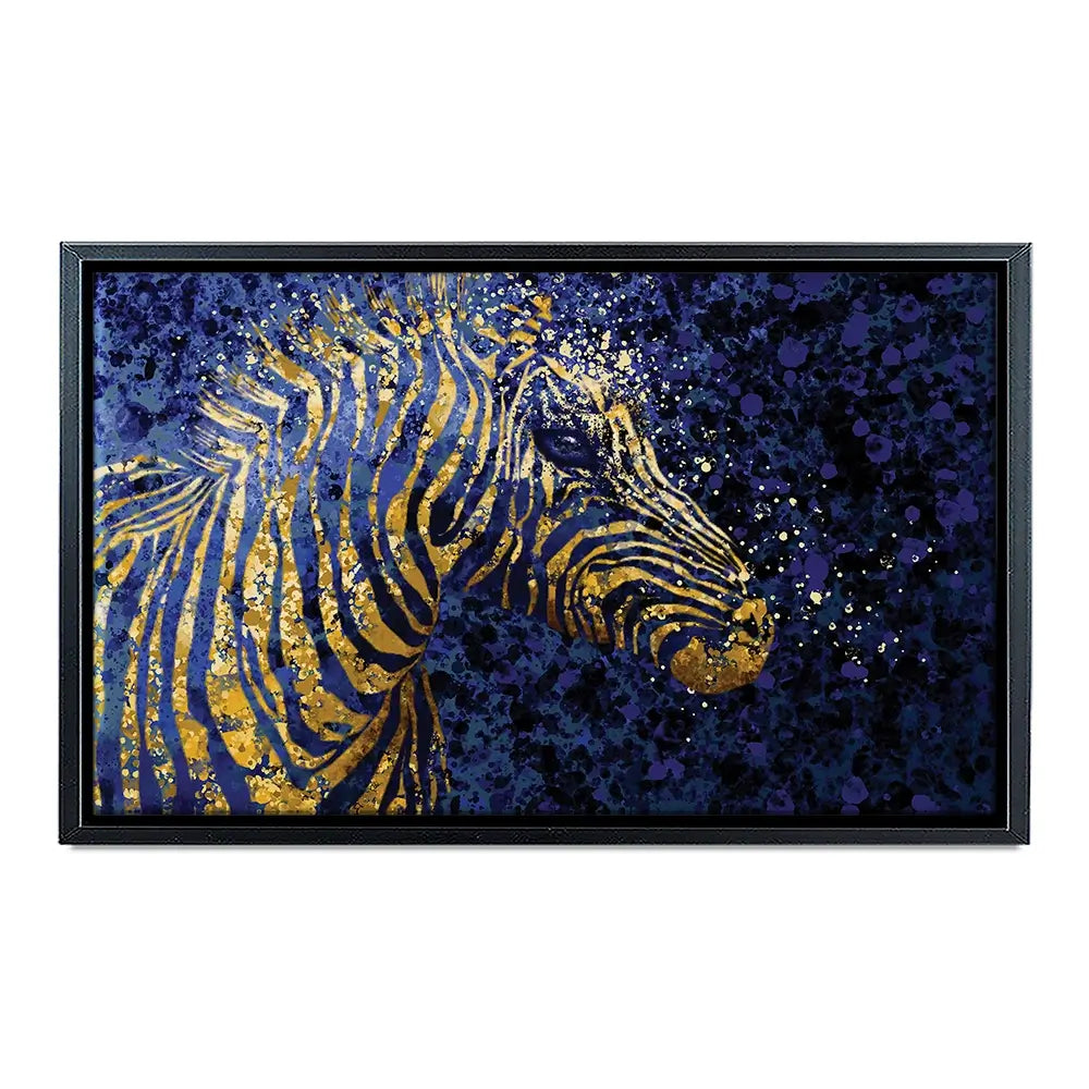 Navy Zebra Splash Canvas Print Navy Zebra Splash Canvas Print wall art product D Mosconi