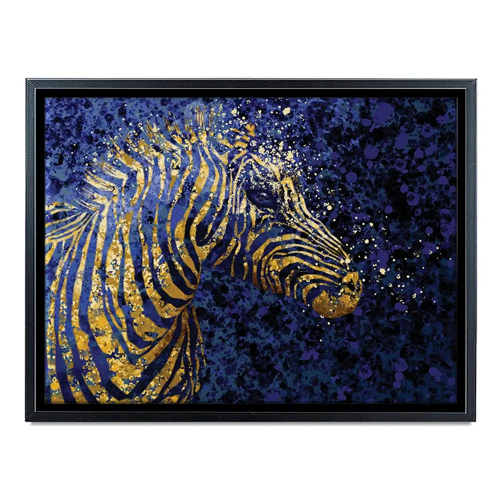 Navy Zebra Splash Canvas Print Navy Zebra Splash Canvas Print wall art product D Mosconi