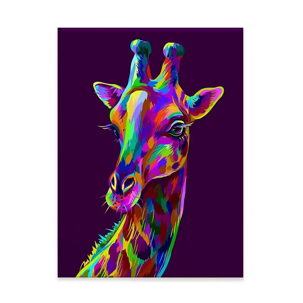 Neon Giraffe Canvas Print Neon Giraffe Canvas Print wall art product AnastasiaOsipova / Shutterstock