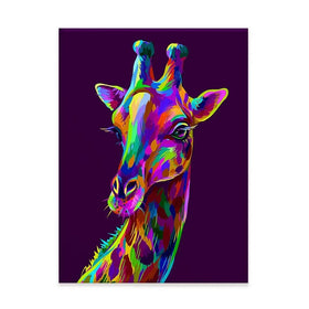 Neon Giraffe Canvas Print Neon Giraffe Canvas Print wall art product AnastasiaOsipova / Shutterstock