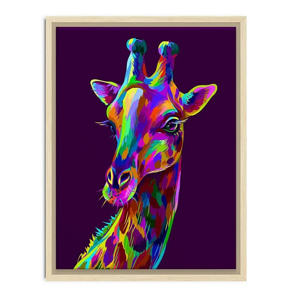 Neon Giraffe Canvas Print Neon Giraffe Canvas Print wall art product AnastasiaOsipova / Shutterstock