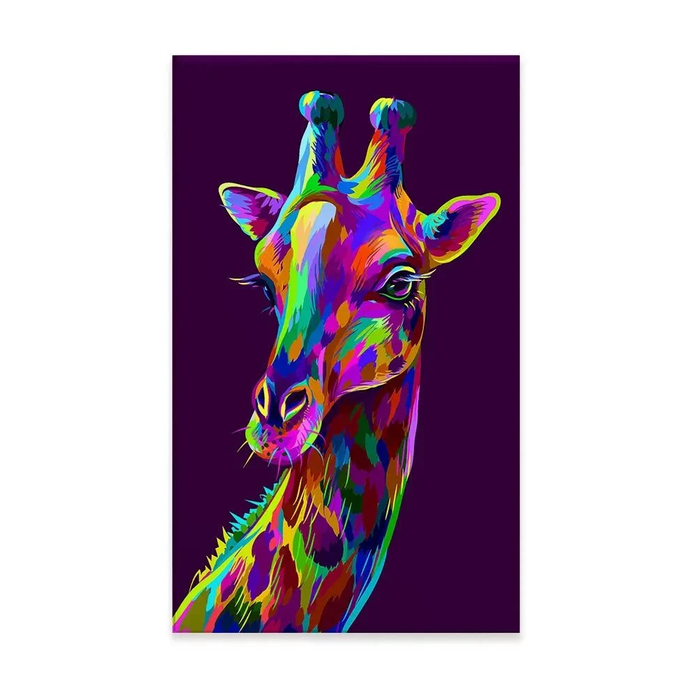 Neon Giraffe Canvas Print Neon Giraffe Canvas Print wall art product AnastasiaOsipova / Shutterstock