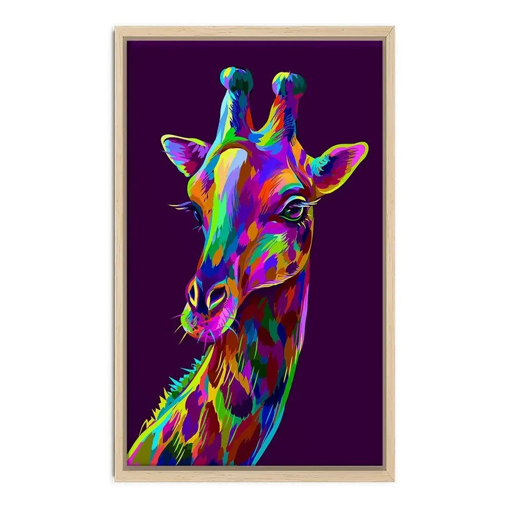 Neon Giraffe Canvas Print Neon Giraffe Canvas Print wall art product AnastasiaOsipova / Shutterstock